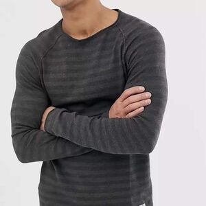 JACK & JONES VINTAGE CLOTH CO- Mens Striped Knit Raglan Sleeve Size XL